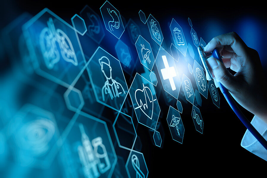 Doctor hand with stethoscope.