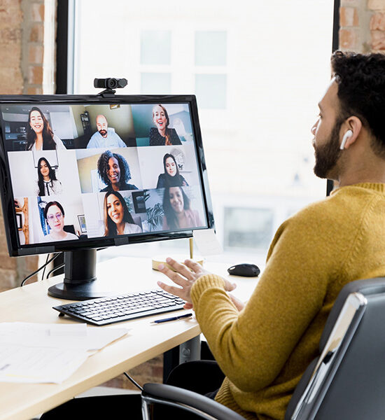 Team lead visits with team virtually