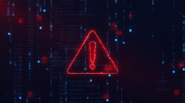 Hacking attack in Progress, Computer Alert Message, System Breach