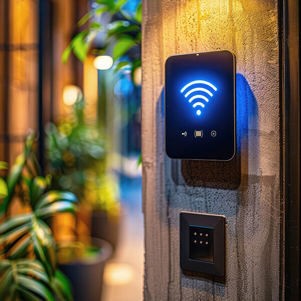 Electronic key, remote access to the premises for hotel guests,