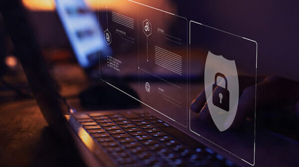 internet security concept, firewall and data protection